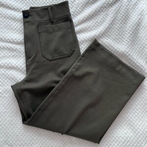 Maeve The Collette cropped Dried Fern Wide Leg Pants